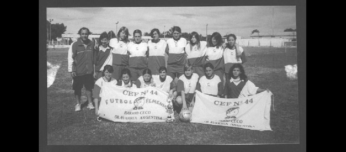 El equipo del CEF NÂº 44 que dirige el profesor Claudio Pinedo quedÃ³ sexto Gentileza CEF 44 