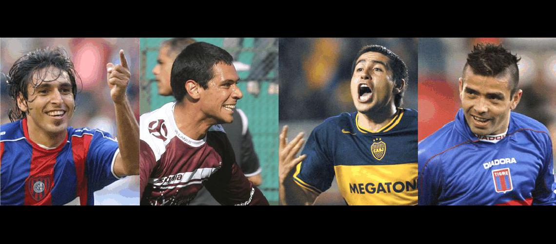 AndrÃ©s Silvera (San Lorenzo) JosÃ© Sand (LanÃºs) Juan RomÃn Riquelme (Boca) y MartÃ­n Morel (Tigre) tiene un domingo de superacciÃ³n  Archivo  DyN 