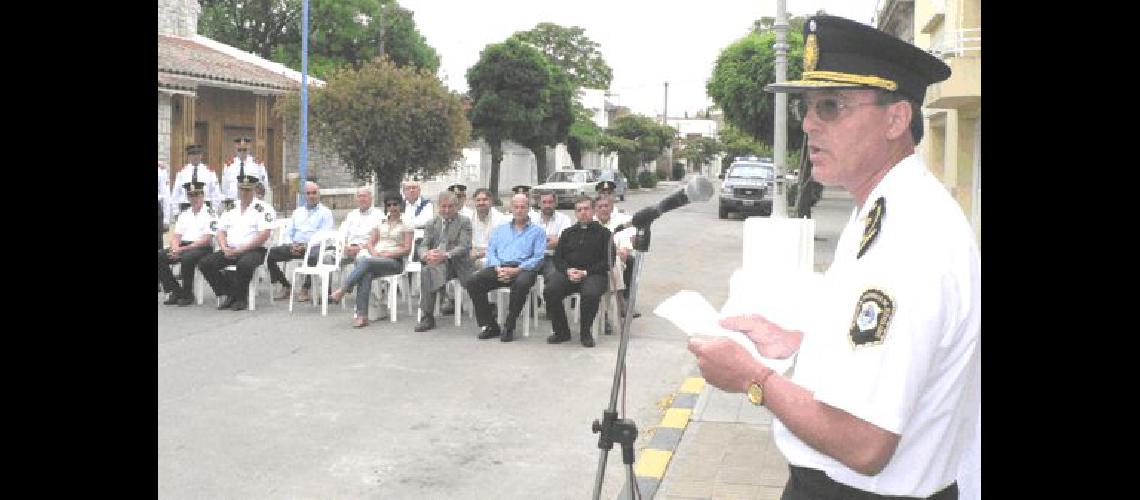 El subjefe departamental presidiÃ³ el acto de ayer Fotos- Agencia 