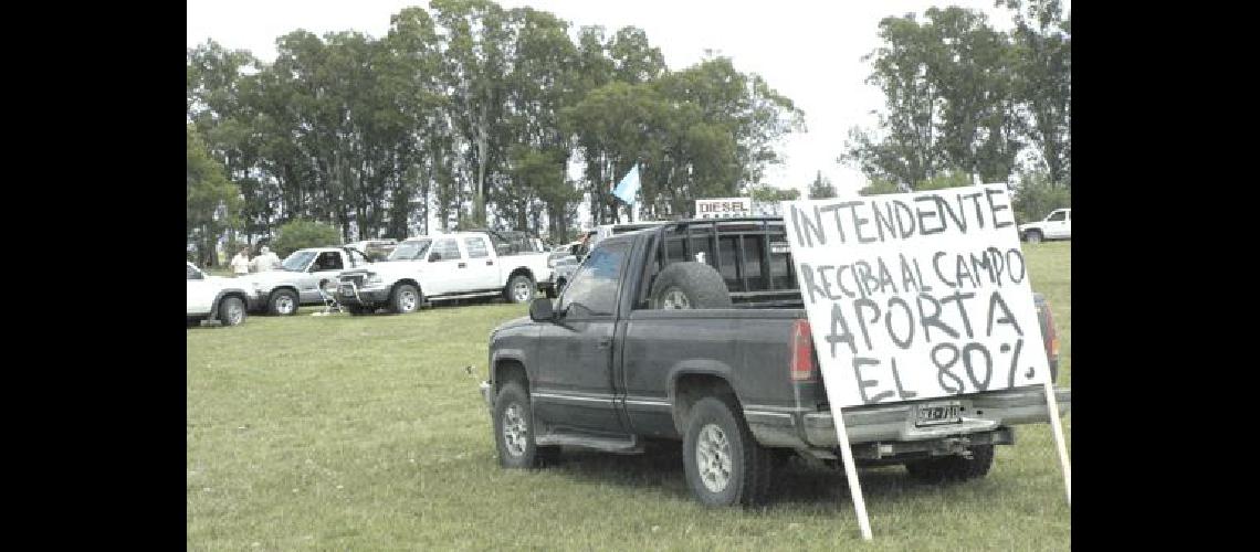 La convocatoria no fue la esperada al menos cuando ya transitaba la tercera hora de protesta Foto- Marcelo BeltrÃ�n 