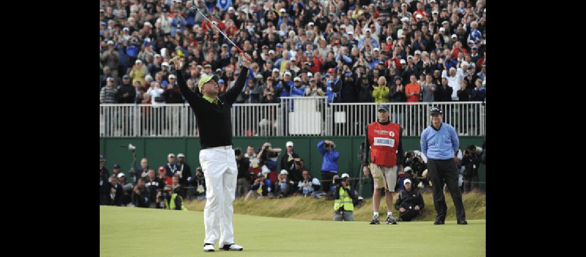 Festejo de Stewart Cink AFP 