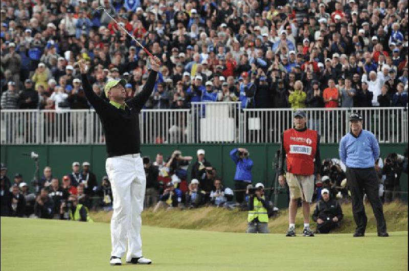 Festejo de Stewart Cink AFP 