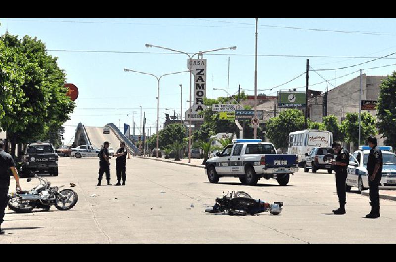 Uno de los accidentes tuvo a dos motos como protagonistas en ColÃ³n y Laprida Archivo 