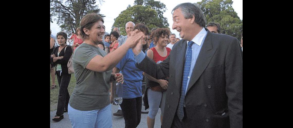 En OlavarrÃ­a con la gente en 2004 