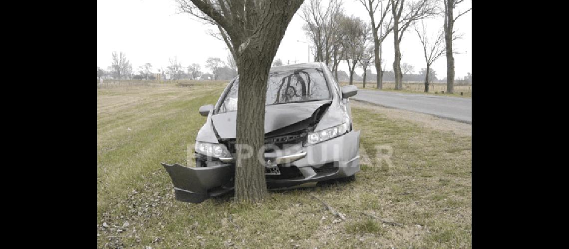 El auto accidentado un Honda serÃ­a propiedad de un ciudadano lapridense El conductor no habrÃ­a recibido lesiones 