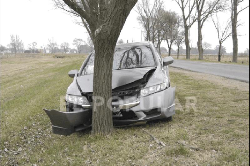 El auto accidentado un Honda serÃ­a propiedad de un ciudadano lapridense El conductor no habrÃ­a recibido lesiones 