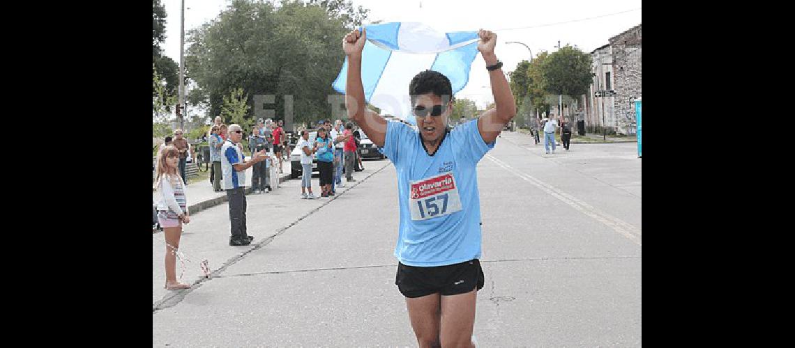 La bandera argentina en todo el circuito 