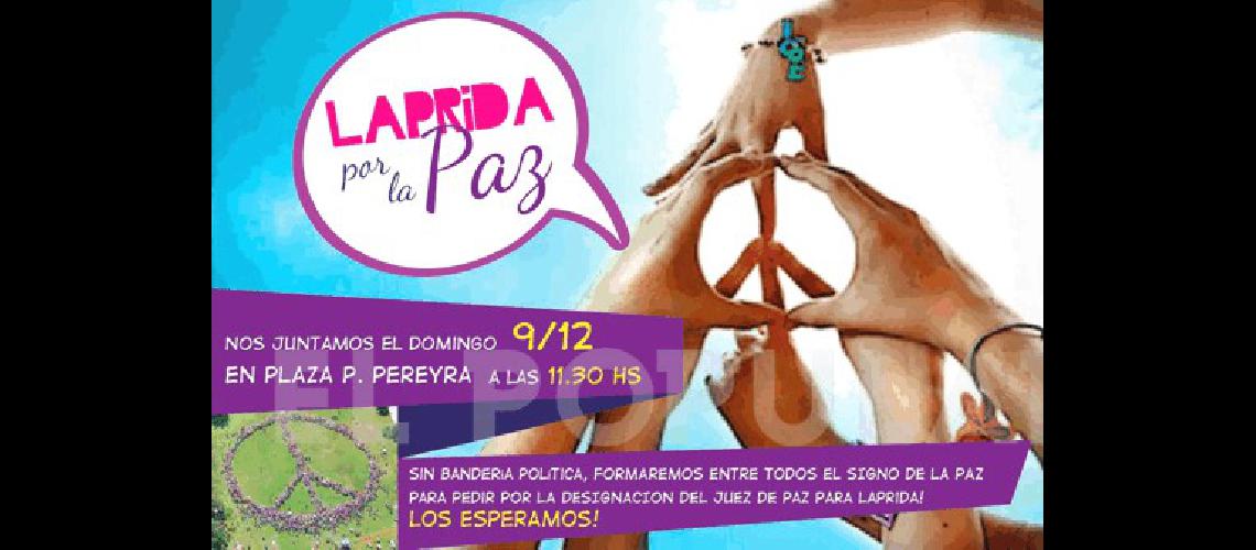 La cita serÃ el domingo en la plaza central 