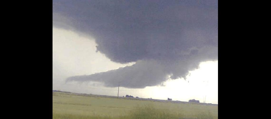 Una vista del paso de la tormenta por la zona 