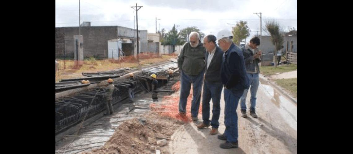 El Jefe comunal recorriÃ³ el avance sobre la calle 25 de Mayo 