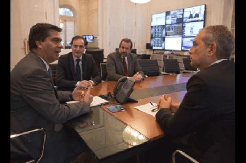 Jorge Capitanich Carlos EspÃ­ndola Federico Susbielles y Julio Alak tratando la intervenciÃ³n de la CABB 