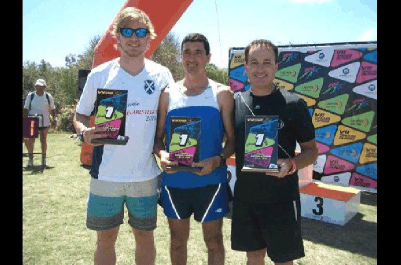 El trÃ­o AgustÃ­n Acosta (nataciÃ³n) Miguel NÃºÃ±ez (running) y Cristian BaliÃ±o (ciclismo) se impuso de 91 a 120 aÃ±os 