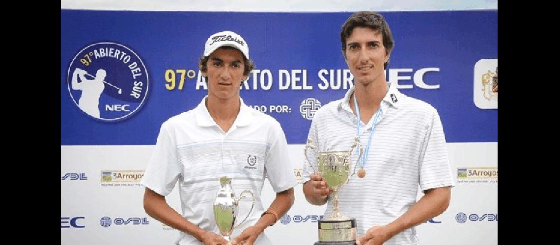 Francisco BidÃ© (derecha) se quedÃ³ con la copa en Mar del Plata 