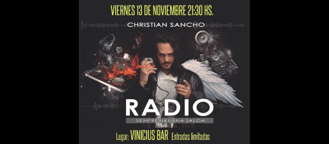 Cristian Sancho se presentarÃ� esta noche en Vinicius 