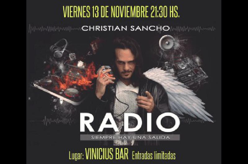 Cristian Sancho se presentarÃ� esta noche en Vinicius 