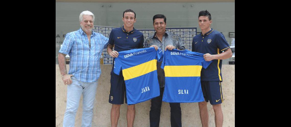 Silva y Jara fueron presentados ayer oficialmente en el club de La Ribera 