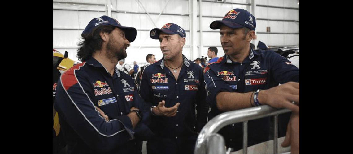 Castera en charla con Peterhansel y Despres en la previa a la ediciÃ³n 2016 del Rally Dakar 