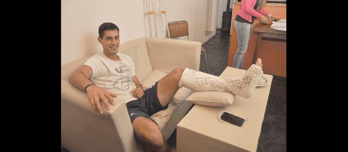 Diego Nasello se lesionÃ³ el pasado sÃbado RecibiÃ³ mucho apoyo y piensa en recuperarse bien para volver 