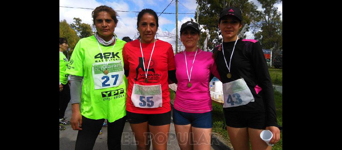 Las cuatro primera de los 10 Km femeninos 