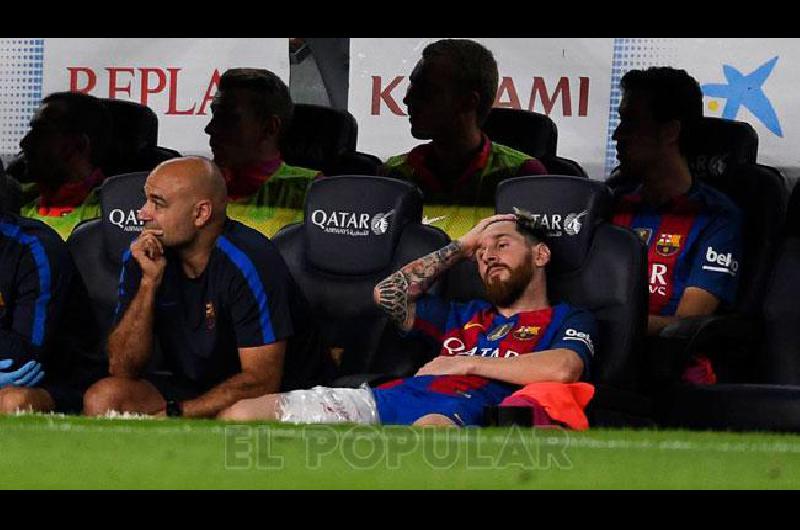 Se desgarroacute Leo Messi en el partido con el Atleacutetico de Madrid