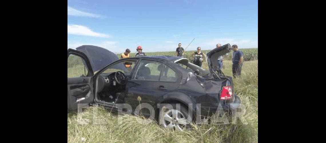 Se produjo un accidente en la ruta 86 a poco del ingreso a La Madrid 