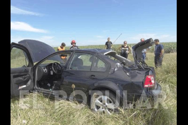 Se produjo un accidente en la ruta 86 a poco del ingreso a La Madrid 