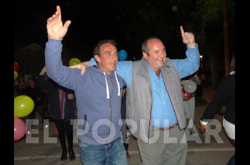 Carlos Morante y el intendente MartÃ­n Randazzo festejaron el amplio triunfo de Cambiemos 