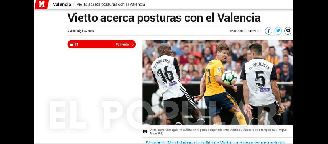 Mandrini trabaja en la <br>venta de Vietto al Valencia