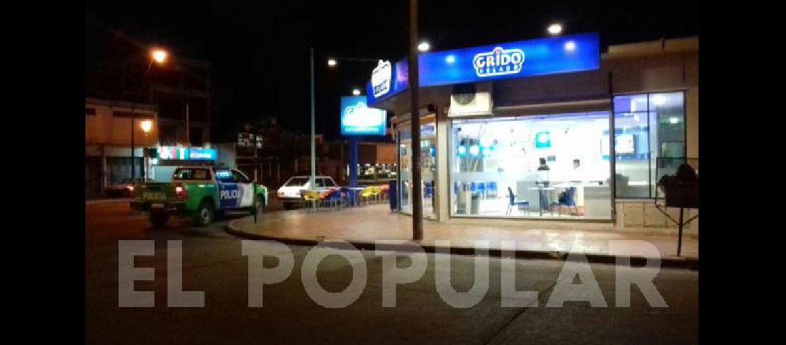 OcurriÃ³ en la sucursal de Grido sobre el cruce con Laprida 