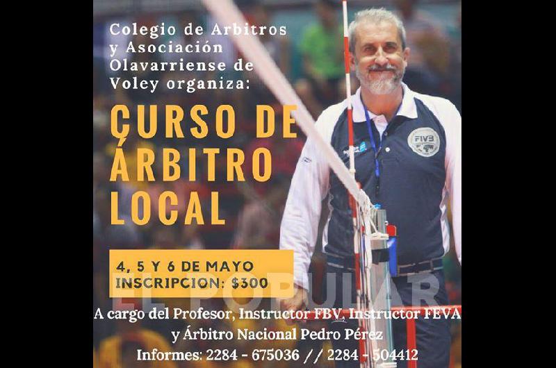 Curso para aspirantes a<br>aacuterbitros locales de voley