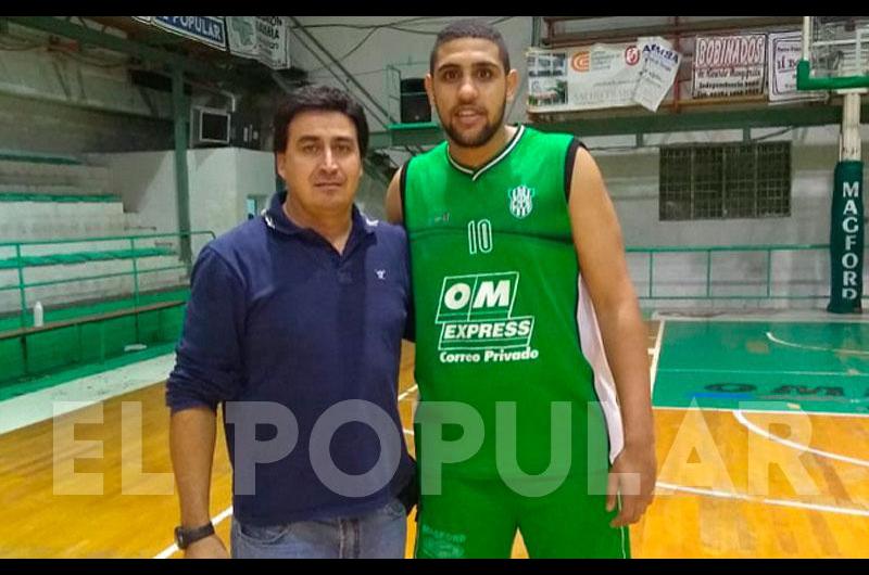 Cristian SÃnchez con Jeffrey Merchant una de las figuras de la selecciÃ³n de la ABO 