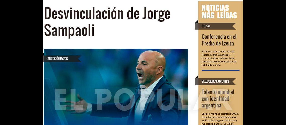 La AFA confirmoacute la salida de Sampaoli