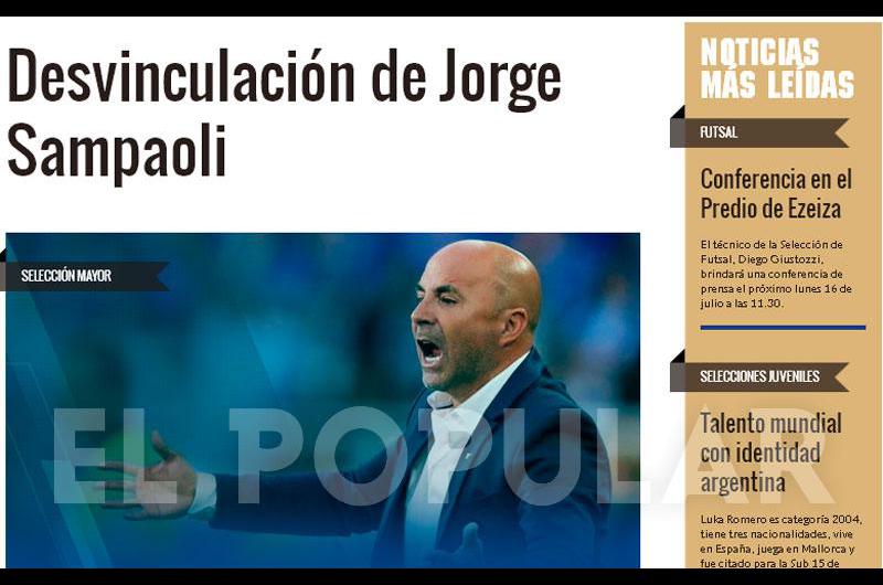 La AFA confirmoacute la salida de Sampaoli