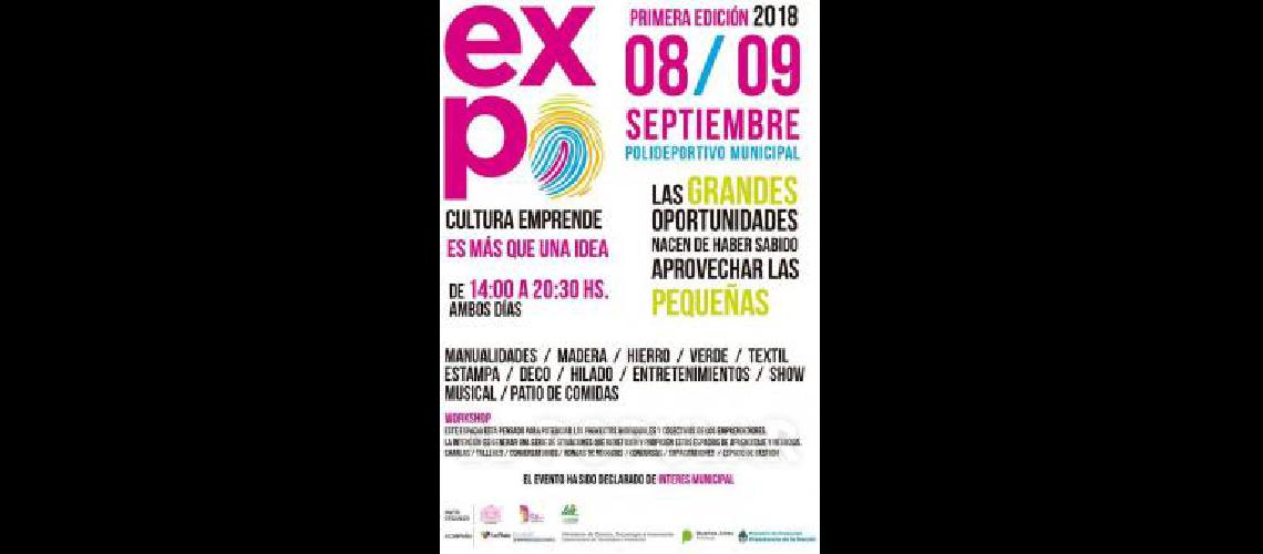 El fin de semana se llevarÃ� a cabo en el Polideportivo de La Madrid la primera ediciÃ³n de Expo Cultura Emprende 