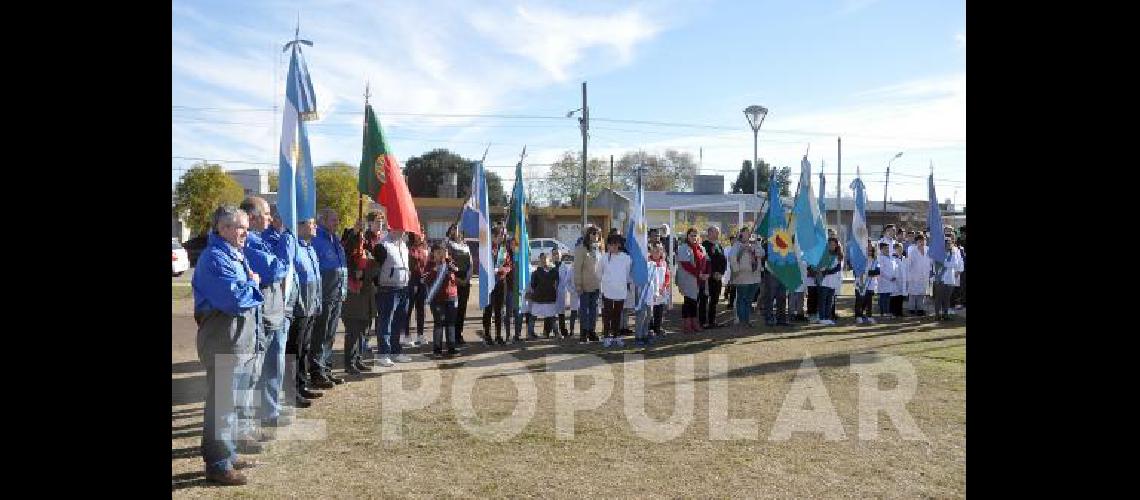 La ceremonia se llevÃ³ a cabo en la plaza situada en Canaveri y Laprida 