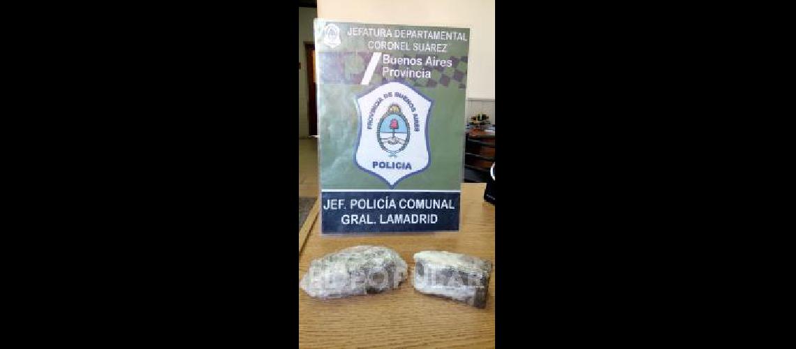 La PolicÃ­a de La Madrid incautÃ³ casi 400 gramos de marihuana en poder de dos menores de edad 