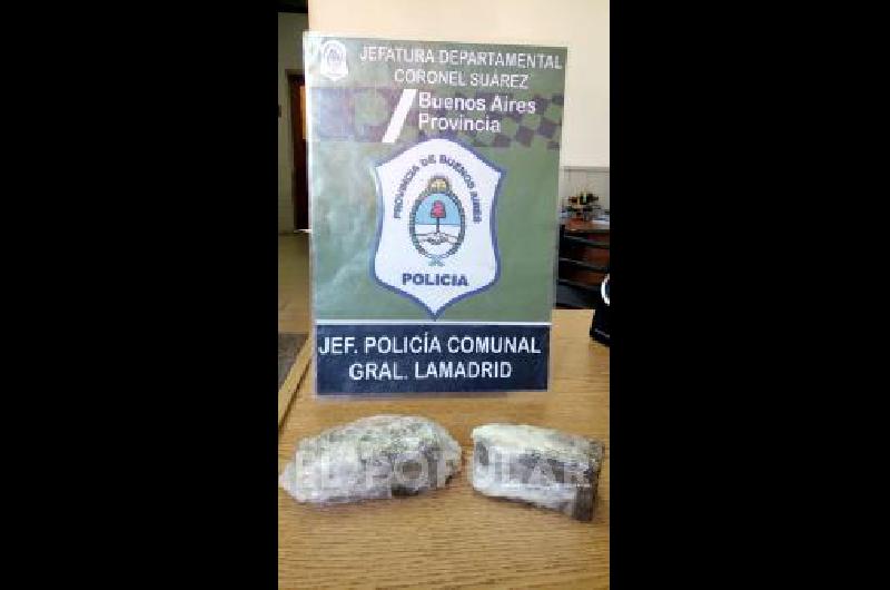 La PolicÃ­a de La Madrid incautÃ³ casi 400 gramos de marihuana en poder de dos menores de edad 