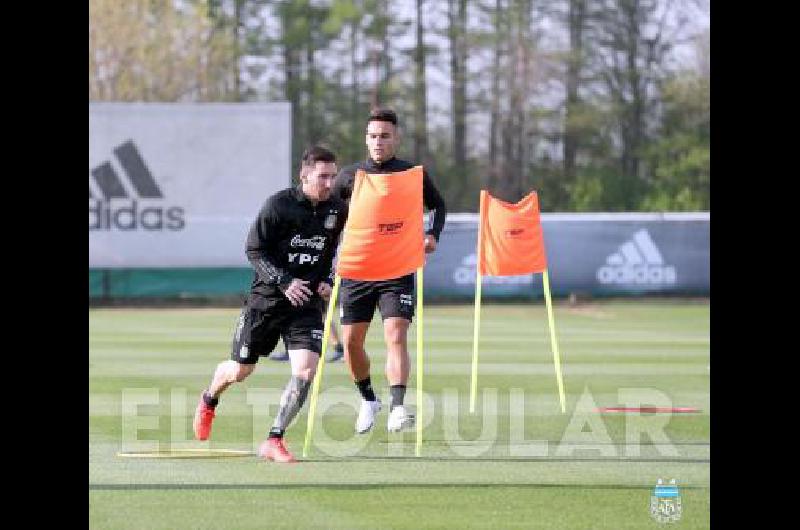 Lionel Messi y Lautaro MartÃ­nez fueron parte de la prÃctica de ayer 