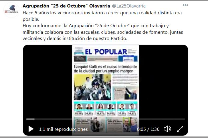 Galli lanzoacute Agrupacioacuten 25 de Octubre con el armado para las Legislativas en la mira