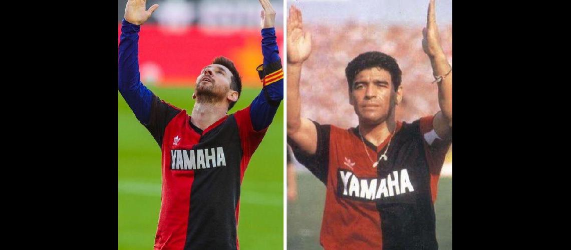 El homenaje de Leo a Diego con la camiseta de NewellÂ´s del 93 