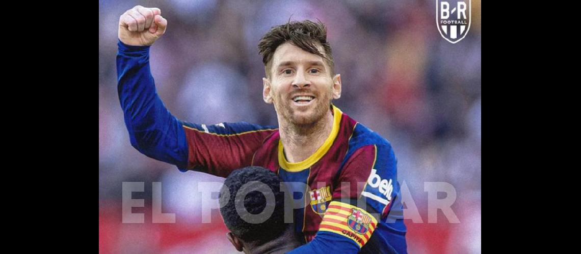 Lionel Messi igualoacute el reacutecord de Peleacute