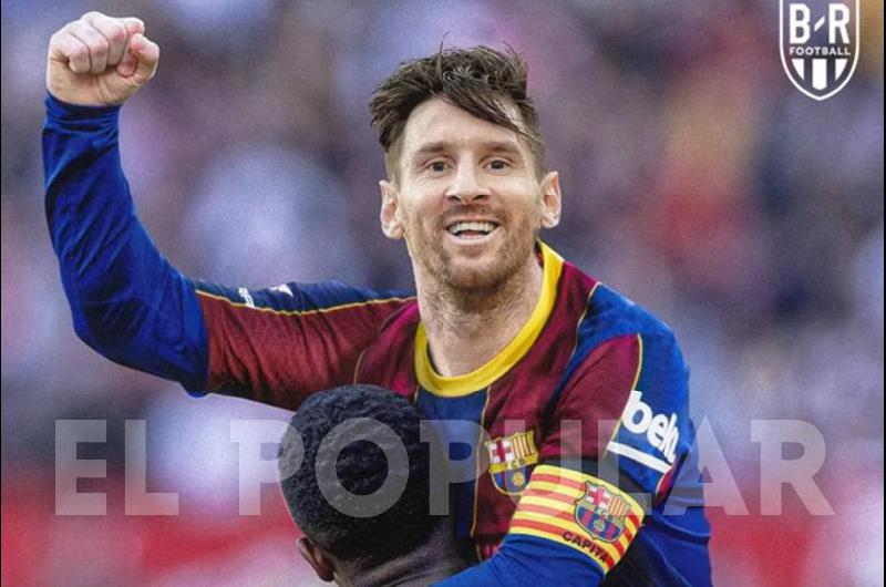 Lionel Messi igualoacute el reacutecord de Peleacute