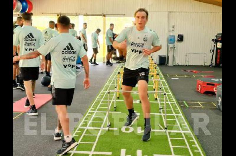 Pedro De la Vega durante el trabajo en el gimnasio 