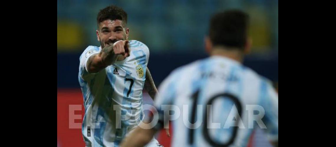 Rodrigo De Paul seÃ±ala a Messi El volante abriÃ³ el partido en Brasil 