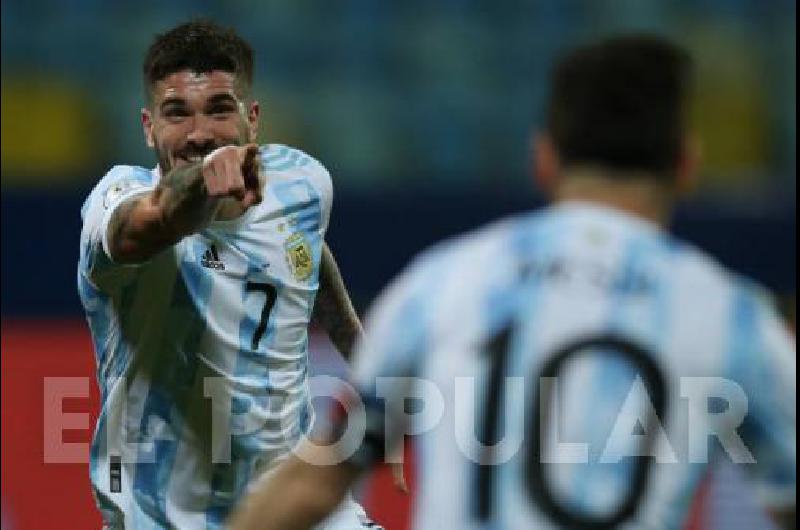 Rodrigo De Paul seÃ±ala a Messi El volante abriÃ³ el partido en Brasil 