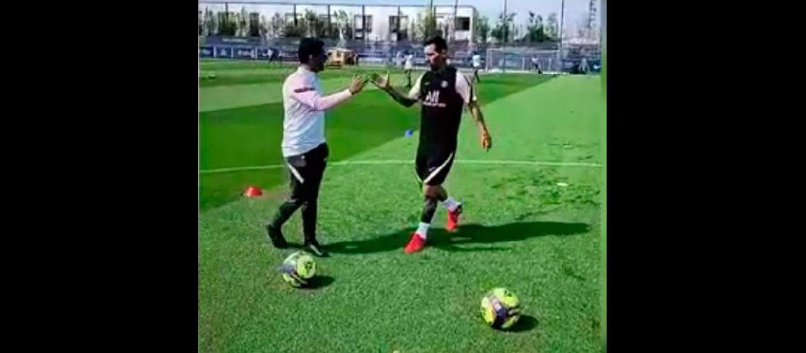 El primer entrenamiento de Messi en PSG