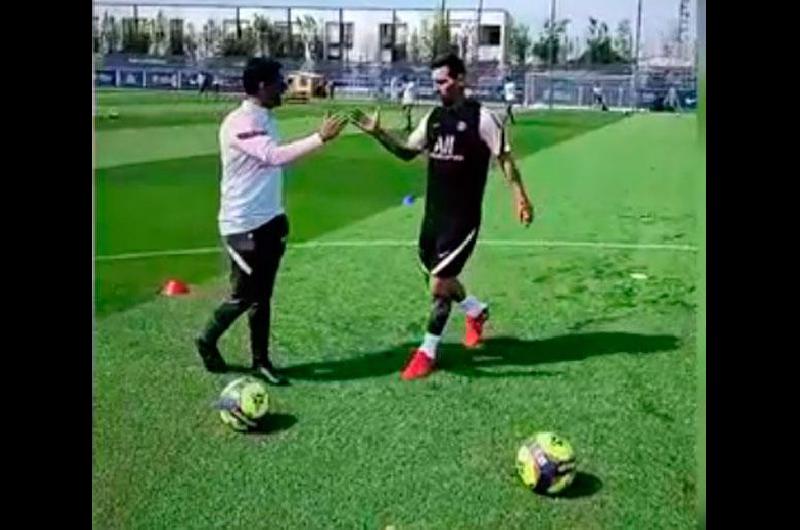 El primer entrenamiento de Messi en PSG