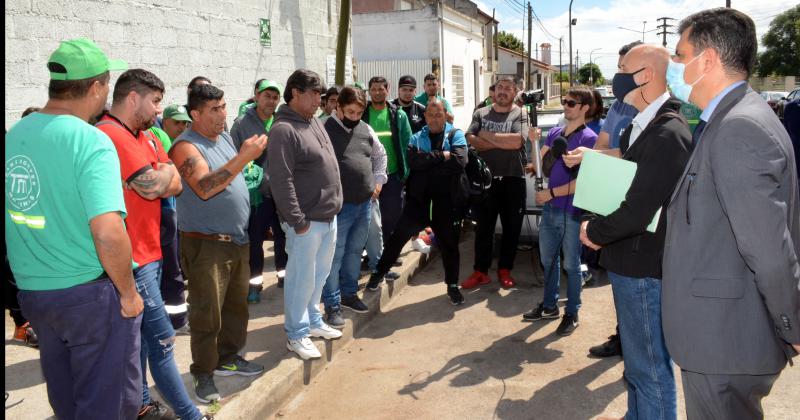 El encuentro con los trabajadores luego de la audiencia