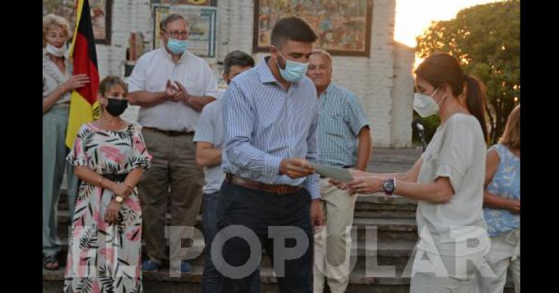 El intendente Ezequiel Galli encabezó el acto protocolar por el aniversario de la Colonia