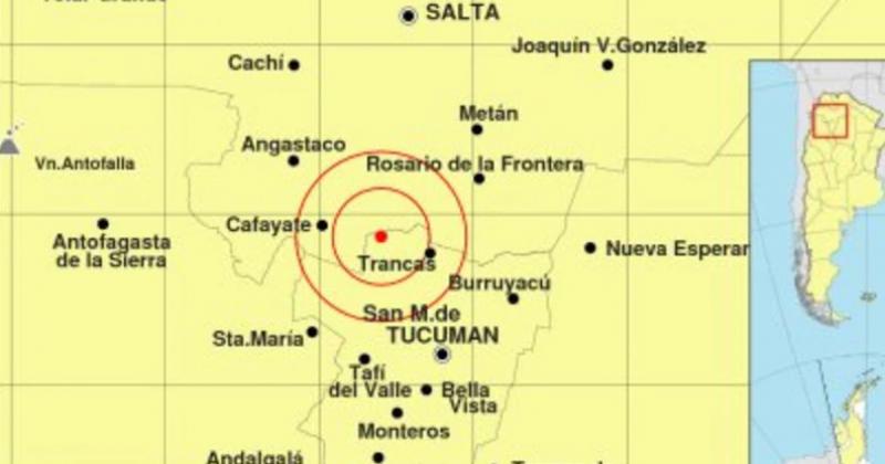 El temblor se reportó a las 5-36 de este lunes en Trancas